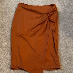 Chic Rust Pencil Skirt